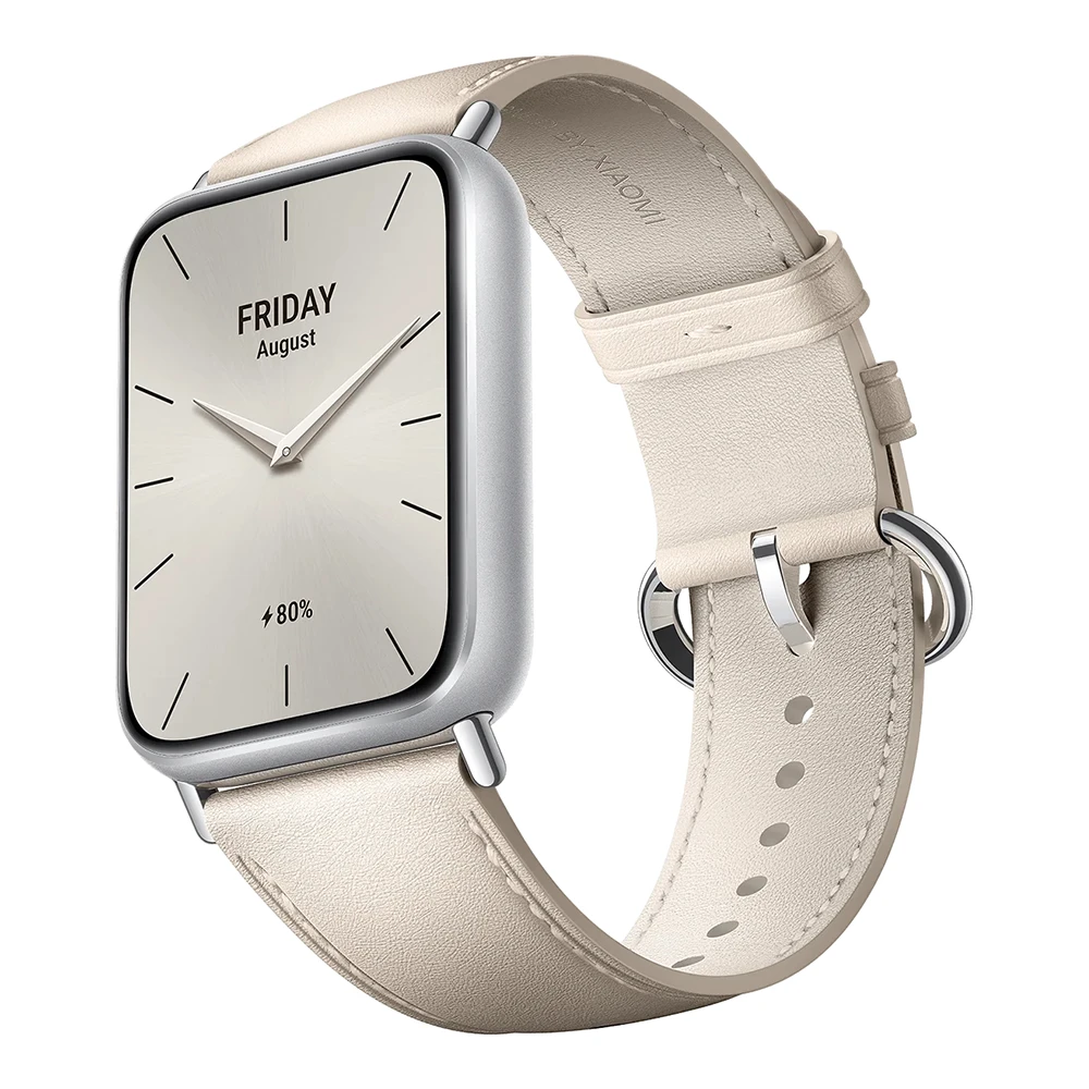 Xiaomi Smart Band 9 Pro | mit Lederarmband in Cremeweiss