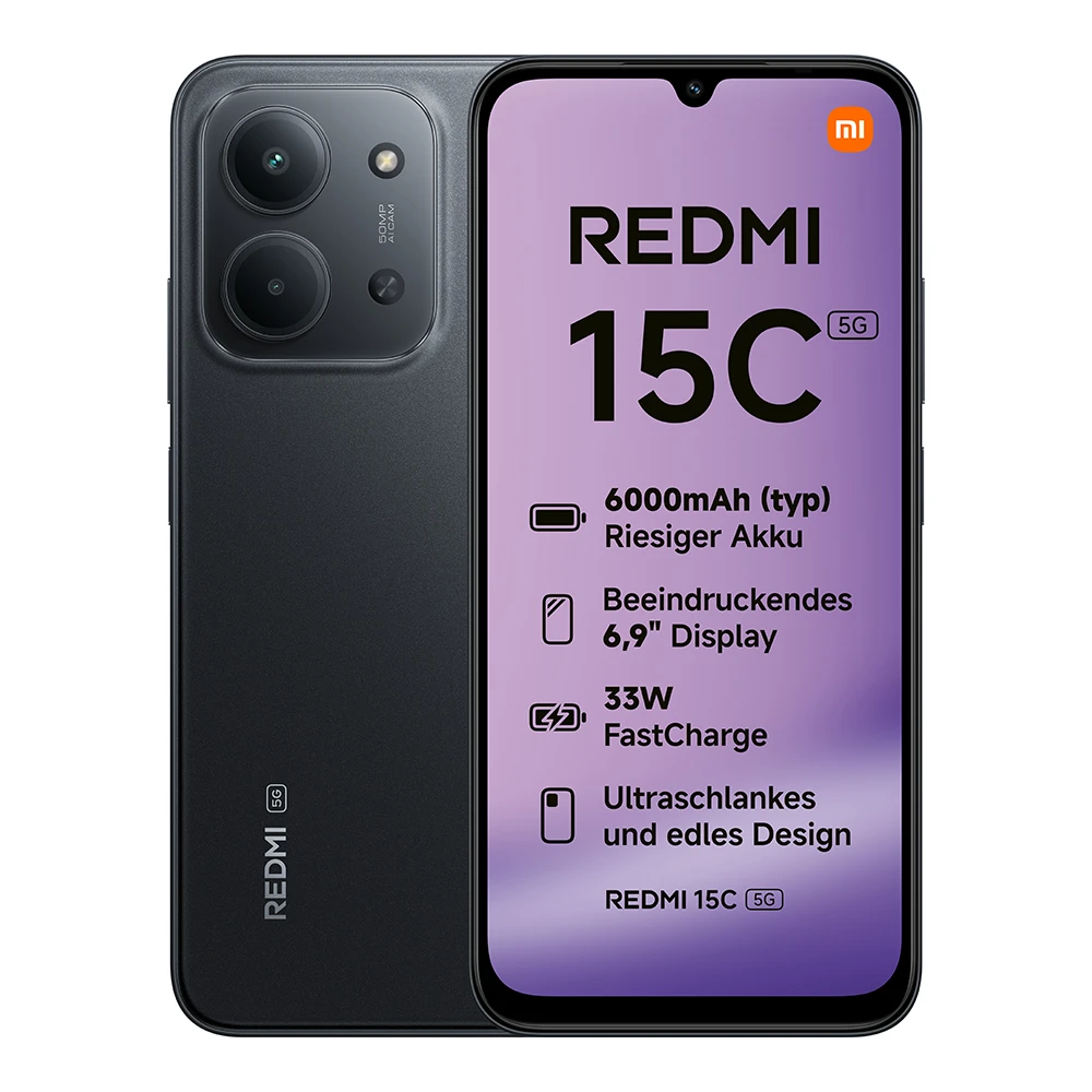 Redmi 15C 5G 4GB/256GB | Mitternachtsschwarz